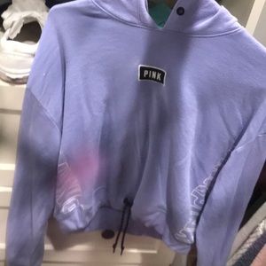 “Pink” purple cropped hoodie